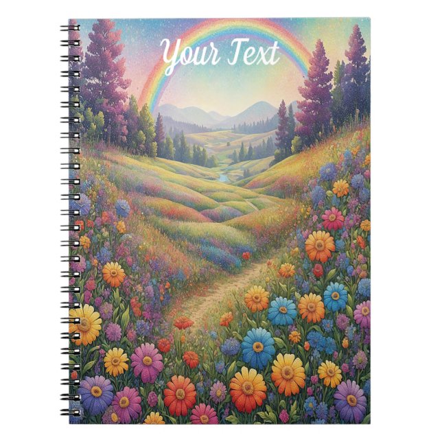 Carnet Mountains Flowers Rainbow (Devant)