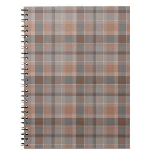 Carnet Mousse au moka et carreaux gris