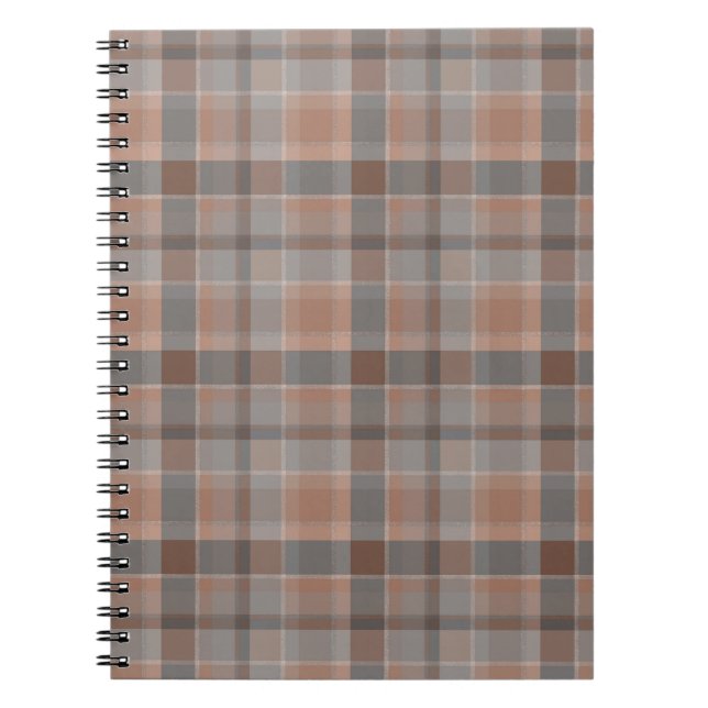 Carnet Mousse au moka et carreaux gris (Devant)