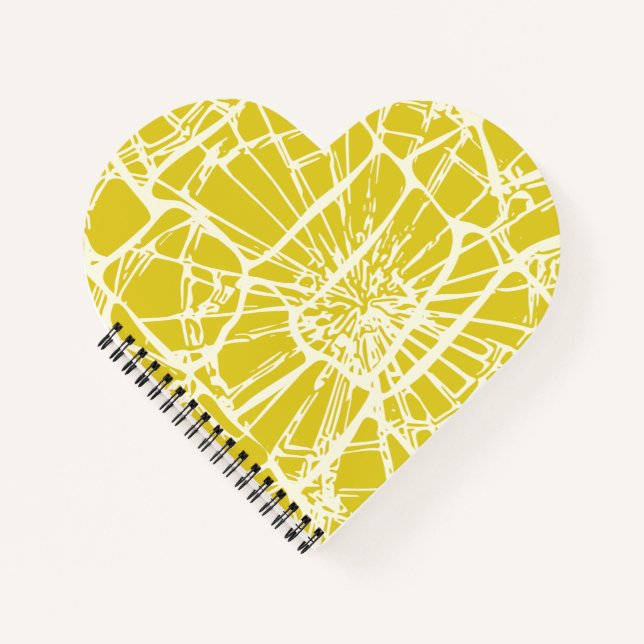 Carnet Moutarde jaune en mosaïque (Devant)