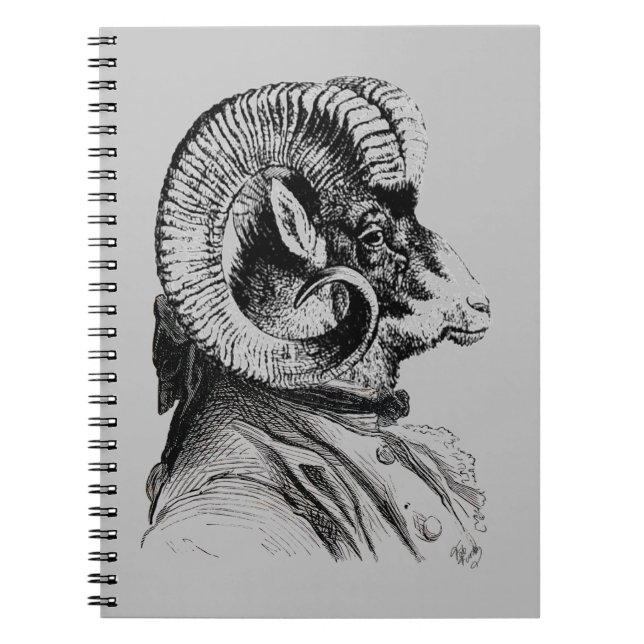 Carnet Mouton Bighorn En Costume (Devant)