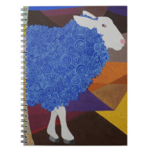 Mouton de laine bleu