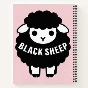 Carnet Mouton Noir Écriture Rose Ne Suit Jamais Le Troupe