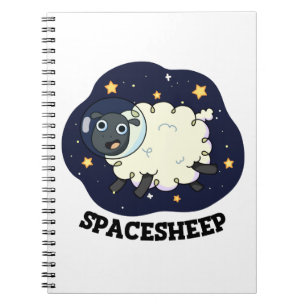 Carnet Mouton Spatial Drôle Astronaute Mouton Jeu de Mots
