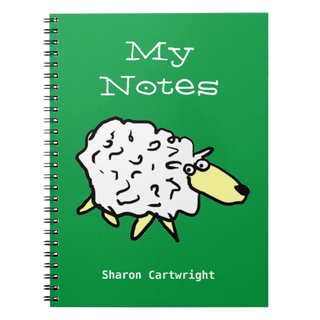 Carnet Moutons amusants dans un style de dessin animé (Devant)