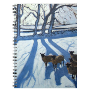 Carnet Moutons dans la neige Derbyshire