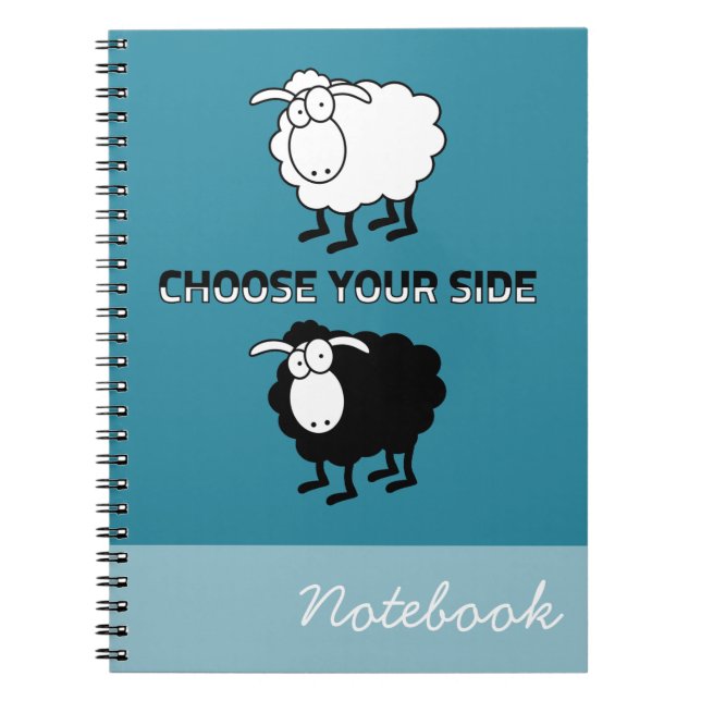 Carnet Moutons noirs et blancs (Devant)