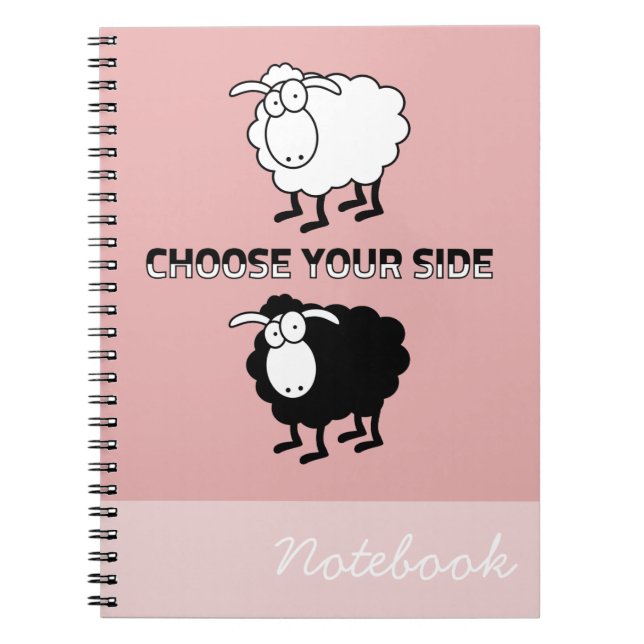 Carnet Moutons noirs et blancs (Devant)