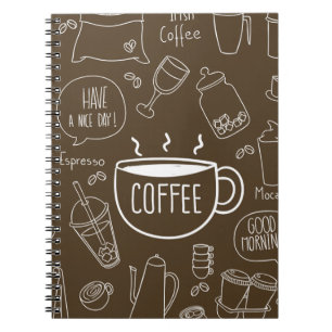 Carnet Mug Motif de la Coupe de Café Retro - Parfait pour