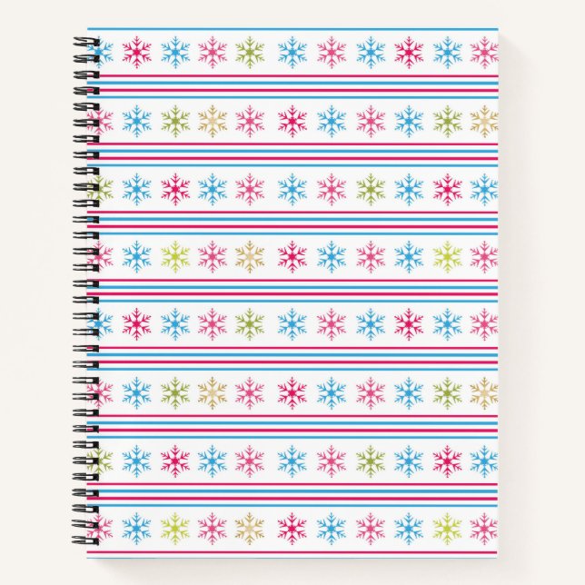 Carnet Multi-color snowflakes (Devant)