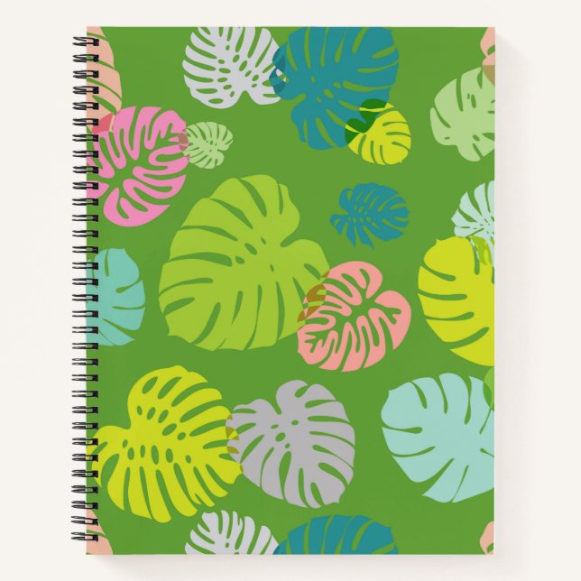 Carnet Multicolor Feuilles tropicaux 8 (Devant)