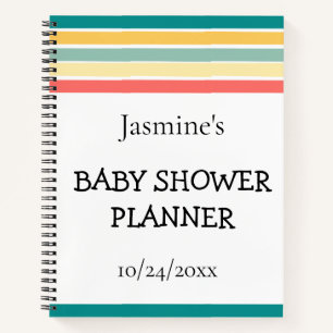 Carnet Multicolor Obtenons Planner de Baby shower de plag