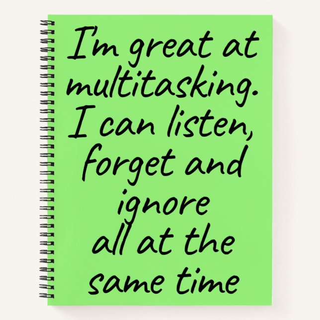 Carnet Multitâche vert (Devant)