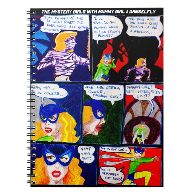 Carnet Mummy Girl & Damselfy Comic Book Art (Devant)