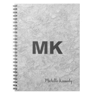Carnet Mur gris monogrammé professionnel moderne