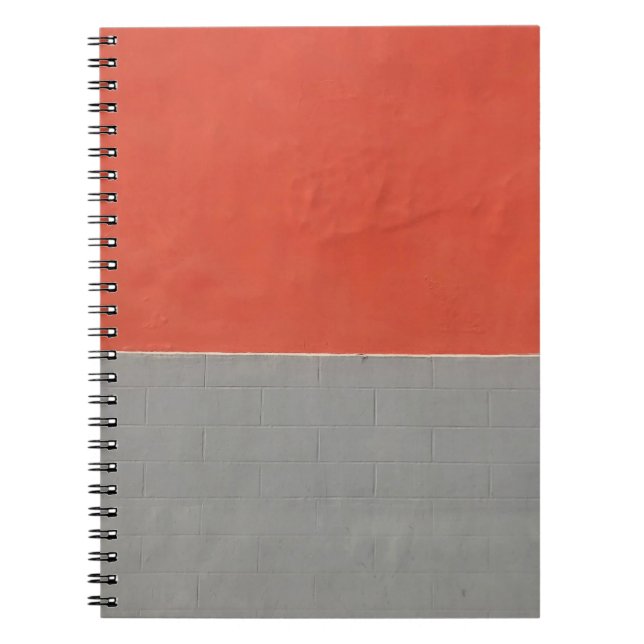 Carnet Mur peint en gris et orange (Devant)