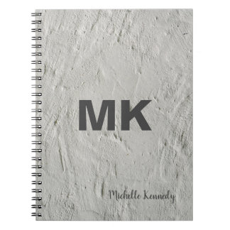 Carnet Mur professionnel moderne monogrammé gris