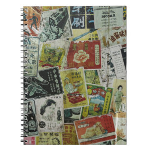 Carnet Mur publicitaire vintage de Hong Kong.