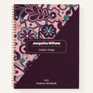 Carnet Mûre Groovy Psychedelique 60s 70s Floral