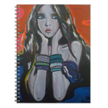 Muse Pensive : Portrait Moderne en Acrylique