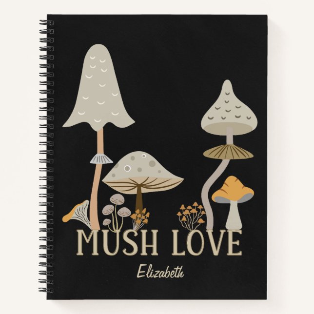 Carnet Mush amour mignon champignons tonus terre mycologi (Devant)