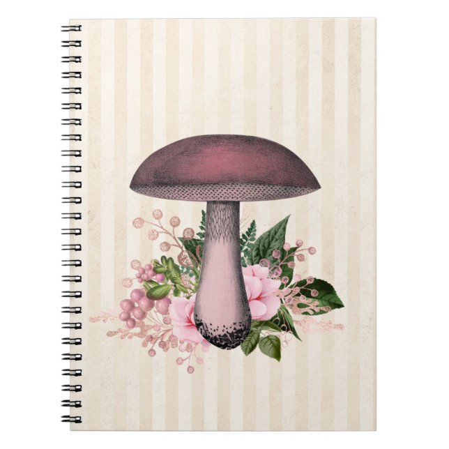 Carnet Mushroom et compilation florale (Devant)