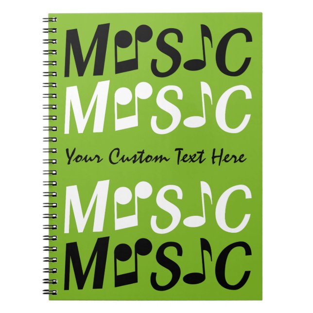 Carnet MUSIC custom notebook (Devant)