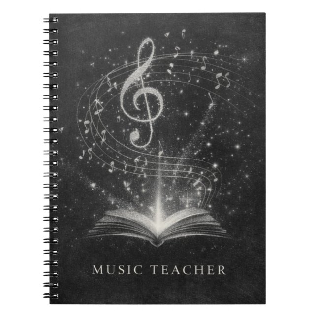 Carnet Music Teacher Chalk Dust Constellation Art (Devant)