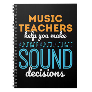 Carnet Music Teacher Funny Sound Décisions