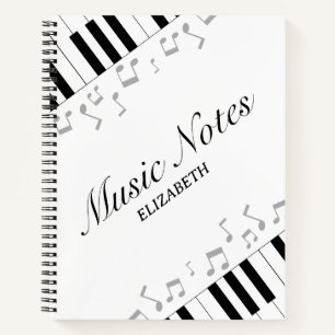 Carnet Music Teacher Modern Piano Keyboard Notes musicale