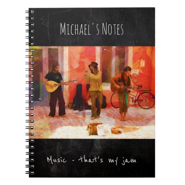 Carnet Music That's my Jam - Peinture de musiciens de rue (Devant)