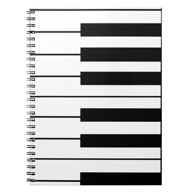 Carnet music-themed piano keys (Devant)