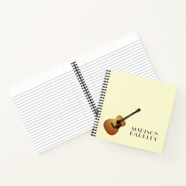 Carnet Musicien de guitare acoustique professeur de musiq (Intérieur)