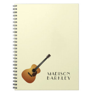 Carnet Musicien de guitare acoustique professeur de musiq