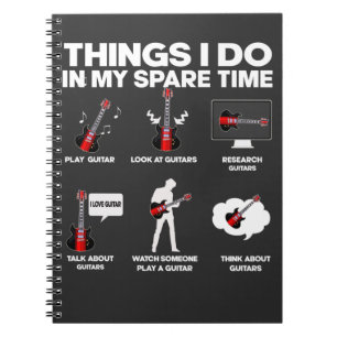 Carnet Musicien guitariste accro à la guitare
