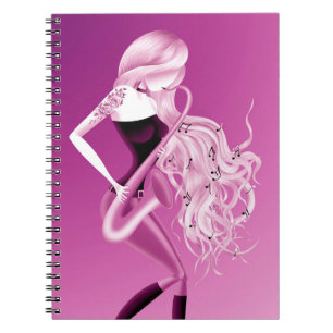 Carnet Musicienne Saxophoniste Lady Rose