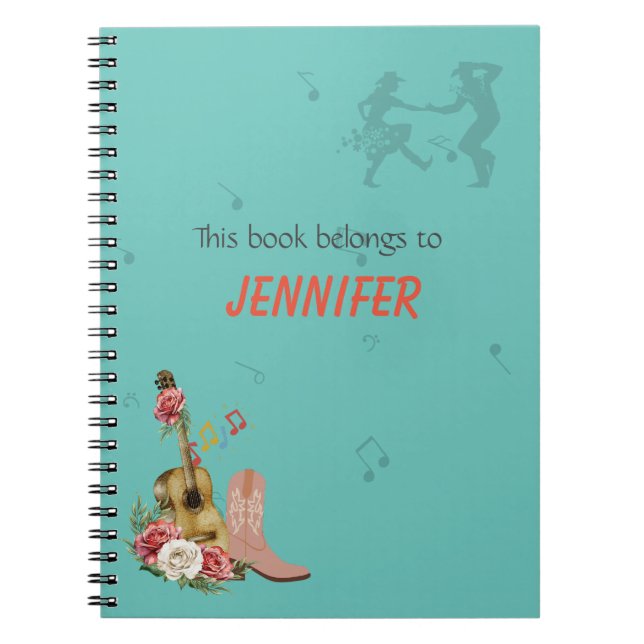 Carnet Musique country Dancing Music Editable (Devant)