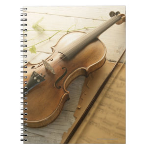 Carnet Musique de violon et de feuille