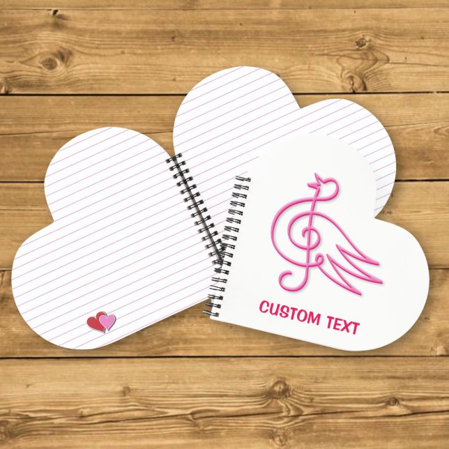 Carnet Musique d'oiseau rose (Créateur téléchargé)