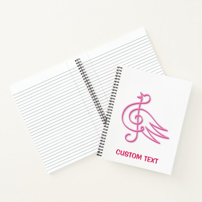 Carnet Musique d'oiseaux roses (Intérieur)