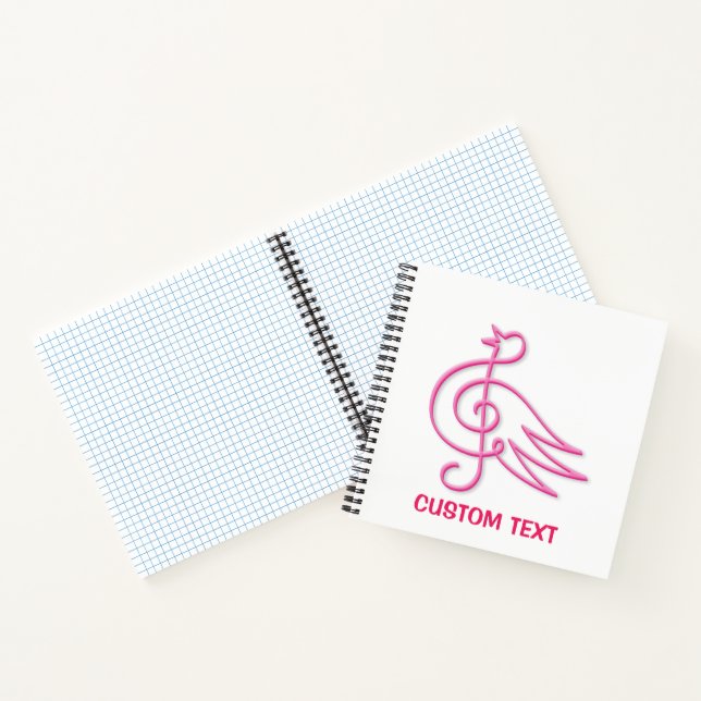 Carnet Musique d'oiseaux roses (Intérieur)