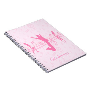 Carnet Musique personnalisée Danse et drame rose