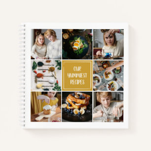 Carnet Mustard Yellow Photo Collage 8 Photos Famille Rece