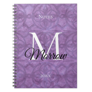 Carnet Mute Purple Batik Nom et année