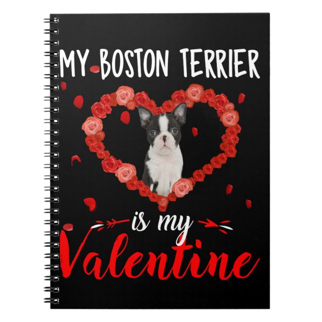 Carnet My Boston Terrier Est Mon Beau Cadeau Valentin (Devant)