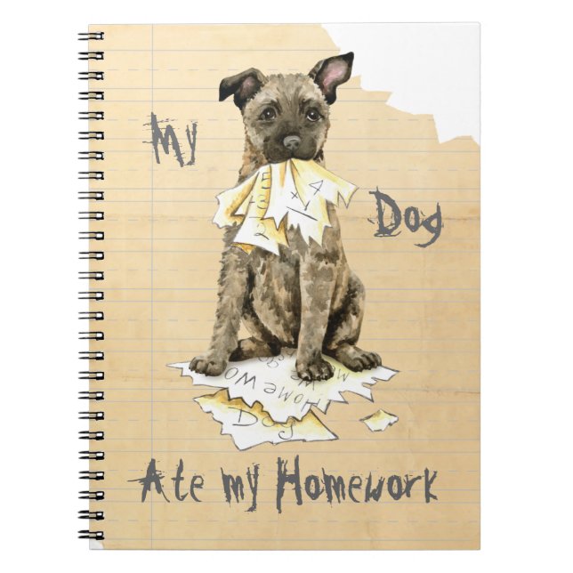 Carnet My Dutch Shepherd Ate My Homework (Devant)