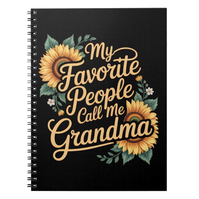 Carnet My Favorite People Call Me Grandma Mother's Day (Devant)