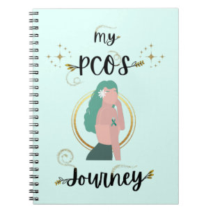 Carnet My PCOS Journey PCOS Awareness Teal Ribbon