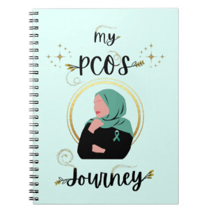 Carnet My PCOS Journey Polycystic Ovary Syndrome Teal