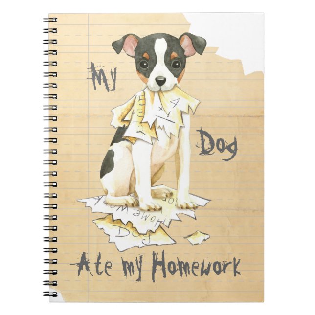 Carnet My Toy Fox Terrier Ate my Homework (Devant)